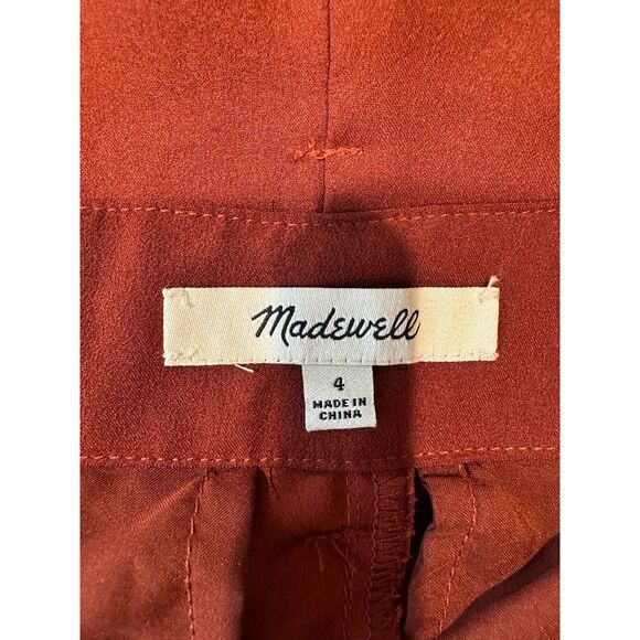Madewell Paper bag Rust Tapered Pants Size 4 - Picture 5 of 6